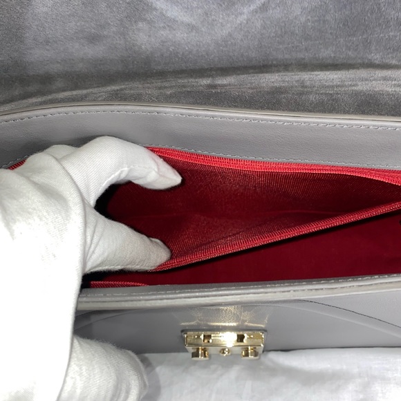 Pre loved grey leather Furla handbag - Picture 11 of 16